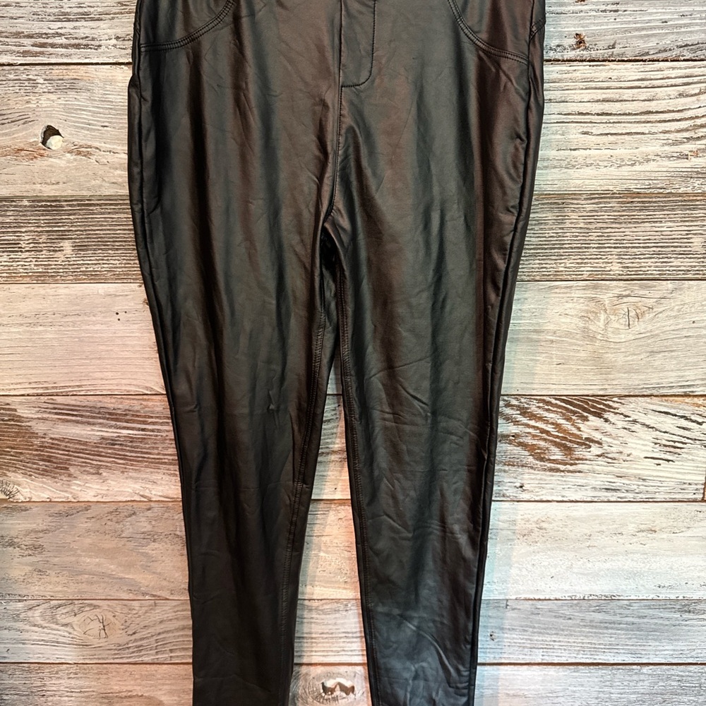 Black Faux Leather Leggings